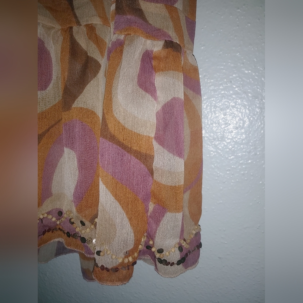 Pink Collection Xs Boho Summer Bead Trimmed Halte… - image 8